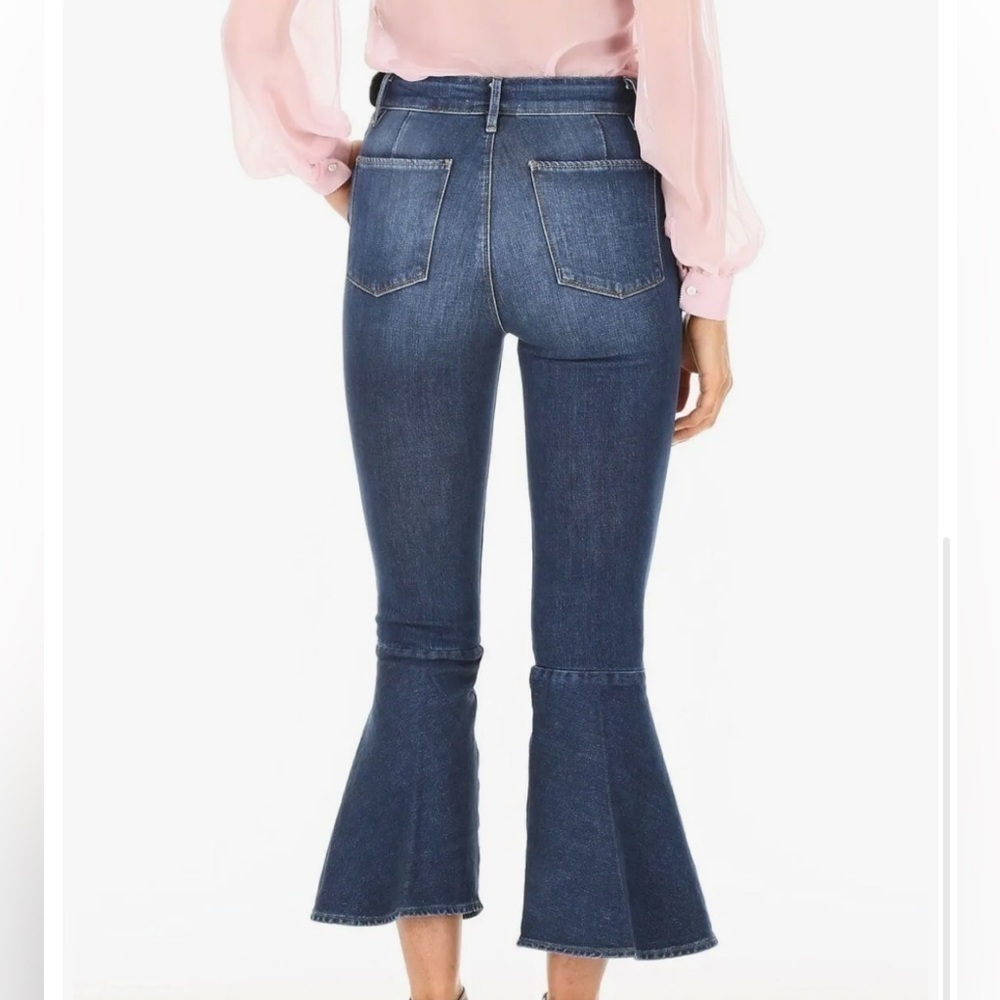 FRAME Flounce Side Zip Flare Jeans Delavan Wash - Picture 6 of 13